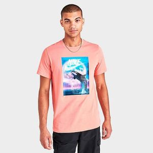 Jordan Men&apos;s Sportswear Air Orca Graphic Print Short-Sleeve T-Shirt in Pink/Crimson Bliss Size XL 100% Cotton - 5775183