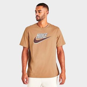 Nike Sportswear Futura T-Shirt in Brown/Beige/Elemental Gold Size XS Cotton/Polyester - 5847756
