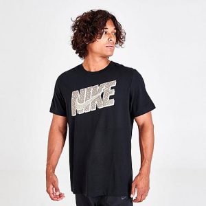 Nike Men&apos;s Sportswear 12 Month T-Shirt in Black/Black Size 2XL 100% Cotton - 5821333