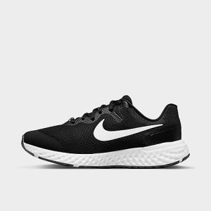 Nike Big Kids&apos; Revolution 6 Running Shoes (Wide Width 4E) in Black/Black Size 5.5 - 3199173