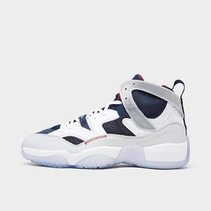 Jordan Men&apos;s Jumpman Two Trey Basketball Shoes in Grey/White Size 13.0 Leather - 3171240