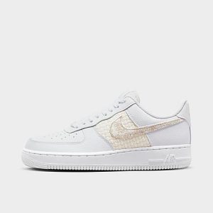 Nike Women&apos;s Air Force 1 Low Casual Shoes in White/White Size 12.0 Leather - 3209906