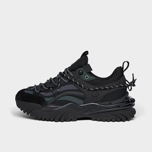 Javi Men&apos;s Dominance Casual Shoes in Black/Black Size 11.0 Suede - 3177071