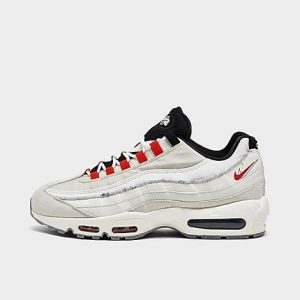 Nike Men&apos;s Air Max 95 SE Casual Shoes in White/Light Bone Size 15.0 Leather/Suede - 3179775