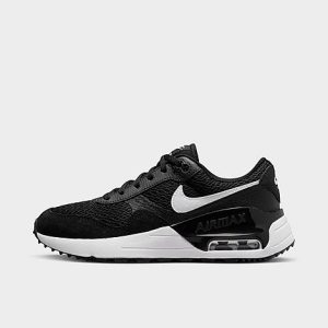Nike Big Kids&apos; Air Max SYSTM Casual Shoes in Black/Black Size 7.0 Leather - 3552031