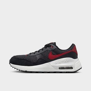 Nike Big Kids&apos; Air Max SYSTM Casual Shoes in Black/Black Size 7.0 Leather - 3552039