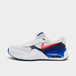 Nike Big Kids&apos; Air Max SYSTM Casual Shoes in White/White Size 6.5 Leather - 3178873