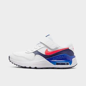 Nike Little Kids&apos; Air Max SYSTM Casual Shoes in White/White Size 12.0 Leather - 3524645