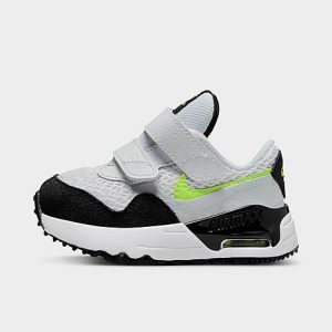 Nike Kids&apos; Toddler Air Max SYSTM Casual Shoes in White/White Size 4.0 Leather - 3524848
