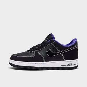 Nike Little Kids&apos; Air Force 1 LV8 SE Casual Shoes in Black/Black Size 13.5 Leather - 3209810