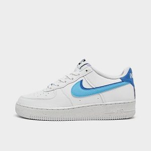 Nike Big Kids&apos; Air Force 1 LV8 SE Casual Shoes in Blue/White/Sail Size 7.0 Leather - 3175203