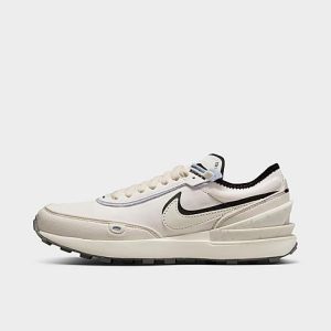 Nike Big Kids&apos; Waffle One SE Casual Shoes in White/Beige/Phantom Size 6.5 Leather/Nylon - 3524386