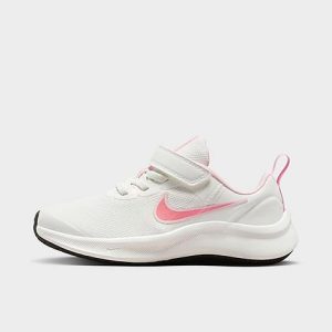 Nike Little Kids&apos; Star Runner 3 SE Stretch Lace Running Shoes in White/Summit White Size 3.0 - 3525523
