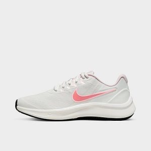 Nike Big Kids&apos; Star Runner 3 SE Running Shoes in Pink/White/Summit White Size 7.0 Leather - 3524362