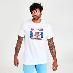 Nike Men&apos;s Sportswear Futura Festival T-Shirt in White/White Size 2XL 100% Cotton - 5796873