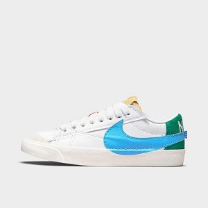 Nike Women&apos;s Blazer Low &apos;77 Jumbo Casual Shoes in White/White Size 7.5 Leather/Suede - 3103514