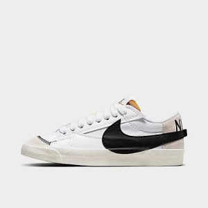 Nike Women&apos;s Blazer Low &apos;77 Jumbo Casual Shoes in White/White Size 12.0 Leather/Suede - 3103536