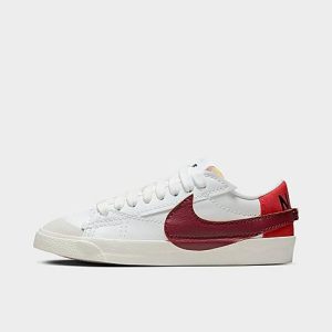 Nike Women&apos;s Blazer Low &apos;77 Jumbo Casual Shoes in White/White Size 11.5 Leather/Suede - 3553168