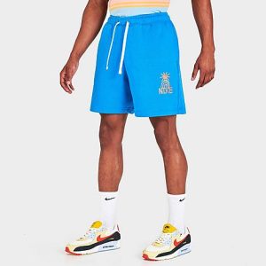 Nike Men&apos;s Sportswear Sunshine Fleece Shorts in Blue/Light Photo Blue Size XL Cotton/Polyester/Fleece - 5819980