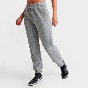Jordan Women&apos;s Brooklyn Fleece Pants in Grey/ Size XL Cotton/Polyester/Fleece - 5847097