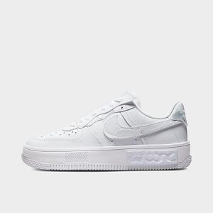 Nike Women&apos;s Air Force 1 Fontanka SE Reflective Casual Shoes in White/White Size 10.5 Leather - 3182904