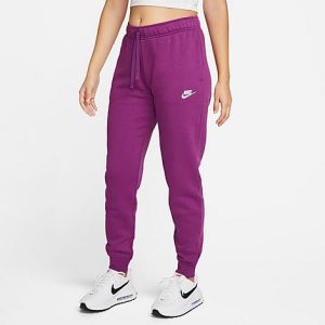 Nike Women&apos;s Sportswear Club Fleece Mid-Rise Jogger Pants in Purple/Viotech Size XL Cotton/Polyester/Fleece - 5889105