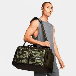 Nike Utility Power Printed Training Duffel Bag in Green/Sequoia 100% Polyester/Canvas - 8205869