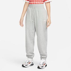 Nike Women&apos;s Sportswear Phoenix Fleece Oversized Jogger Pants in Grey/Dark Grey Heather Size XL Cotton/Polyester/Fleece - 5817986