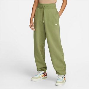 Nike Women&apos;s Sportswear Phoenix Fleece Oversized Jogger Pants in Green/Alligator Size XL Cotton/Polyester/Fleece - 5889395