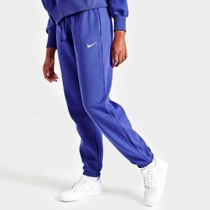 Nike Women&apos;s Sportswear Phoenix Fleece Oversized Jogger Pants in Purple/Lapis Size Large Cotton/Polyester/Fleece - 5820124