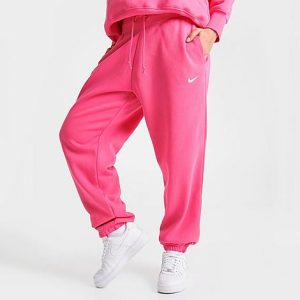Nike Women&apos;s Sportswear Phoenix Fleece Oversized Jogger Pants in Pink/Pinksicle Size XL Cotton/Polyester/Fleece - 5846153