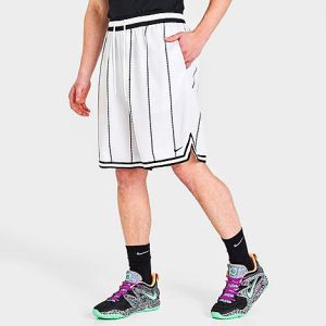 Nike Men&apos;s Dri-FIT DNA 10-Inch Basketball Shorts in White/Summit White Size 2XL 100% Polyester - 5847840