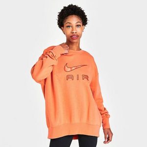 Nike Women&apos;s Air Fleece Crewneck Sweatshirt in Orange/Orange Trance Size XL - 5846283