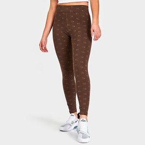 Nike Women&apos;s Air Allover Print High-Waisted Leggings in Brown/Cacao Wow Size XL Cotton/Polyester/Spandex - 5820085