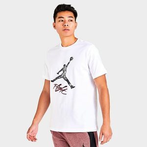 Jordan Men&apos;s Essentials Jumpman Logo T-Shirt in White/White Size 2XL 100% Cotton - 5849717