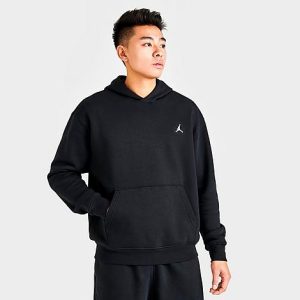 Jordan Essential Fleece Pullover Hoodie in Black/Black Size 3XL Cotton/Polyester/Fleece - 5819750