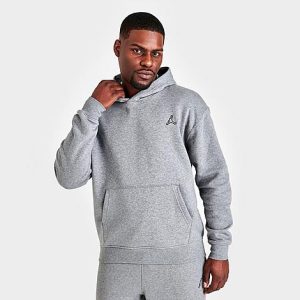 Jordan Essential Fleece Pullover Hoodie in Grey/Carbon Heather Size 3XL Cotton/Polyester/Fleece - 5819737