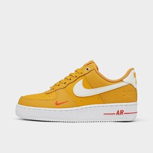 Nike Women&apos;s Air Force 1 Low SE 40 Years Casual Shoes in Yellow/Yellow Ochre Size 10.0 Leather - 3220374