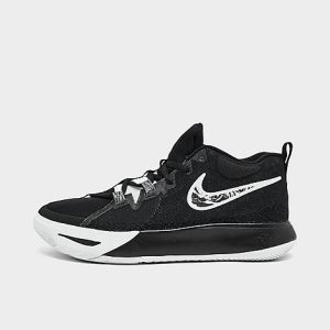 Nike Big Kids&apos; Kyrie Flytrap 6 Basketball Shoes in Black/Black Size 4.5 Leather - 3221792