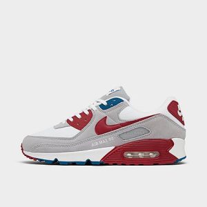 Nike Men&apos;s Air Max 90 Casual Shoes in Grey/Light Smoke Grey Size 7.0 Leather - 3193682