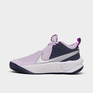 Nike Big Kids&apos; Team Hustle D 10 SE Basketball Shoes in Purple/Barely Grape Size 7.0 Leather - 3221552