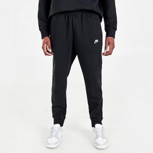 Nike Sportswear Club Fleece Cuffed Jogger Pants in Black/Black Size 2XL Cotton/Polyester/Fleece - 5777341