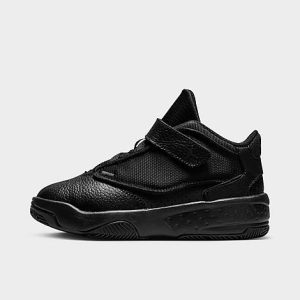 Jordan Little Kids&apos; Jordan Max Aura 4 Basketball Shoes in Black/Black Size 13.0 Leather/Polyester - 3525219