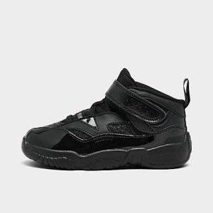 Jordan Kids&apos; Toddler Jordan Jumpman Two Trey Basketball Shoes in Black/Black Size 10.0 Leather - 3222819