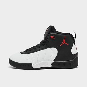 Jordan Little Kids&apos; Jordan Jumpman Pro Basketball Shoes in Black/White/ Size 11.0 Leather - 3222532
