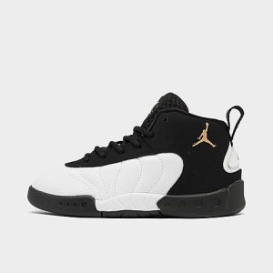 Jordan Kids&apos; Toddler Jordan Jumpman Pro Basketball Shoes in Black/White/Black Size 8.0 Leather - 3170947
