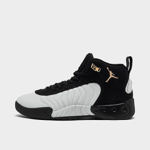 Jordan Big Kids&apos; Jordan Jumpman Pro Basketball Shoes in Black/White/Black Size 4.0 Leather - 3170648