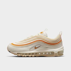 Nike Women&apos;s Air Max 97 Casual Shoes in Beige/Phantom Size 7.5 Leather - 3102541
