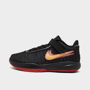 Nike Little Kids&apos; LeBron 20 Stretch Lace Basketball Shoes in Black/Black Size 13.0 - 3222157