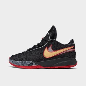 Nike Big Kids&apos; Lebron 20 Basketball Shoes in Black/Black Size 7.0 Knit/Fiber - 3221821